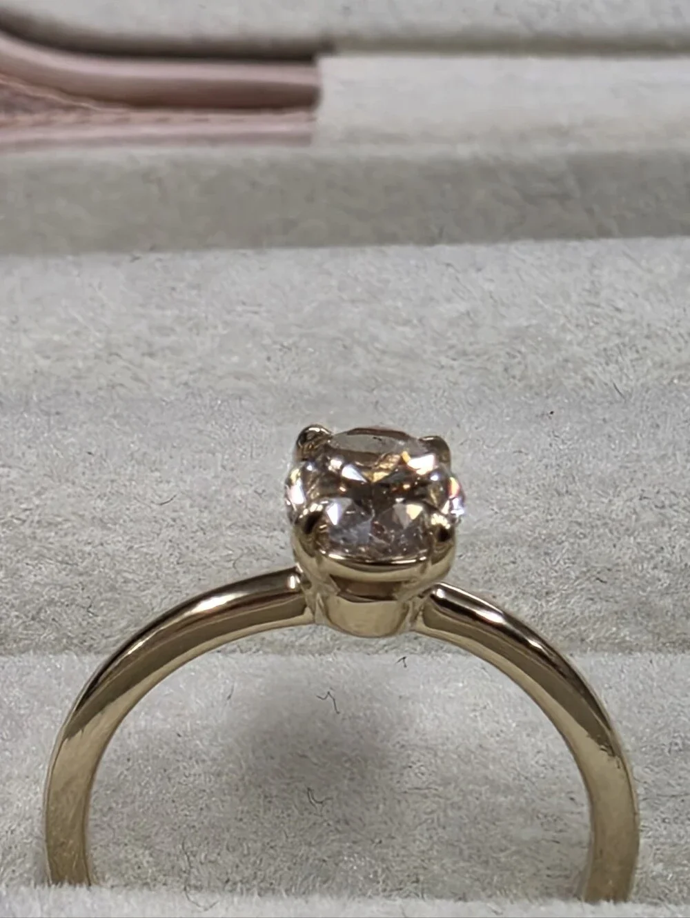 GIA 0.96ct. Champagne Diamond Solitaire Ring in Yellow Gold